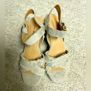 Lucky Brand Tan Wedge Sandals